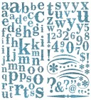 Blue Chipboard Pink Paislee Berry Blue Glitter Chipboard Alphabet