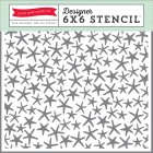 Clear Plastic EP Starfish 6 x 6 Designer Stencil