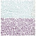 Various Stickers BasicGrey Wisteria Alphabet Stickers